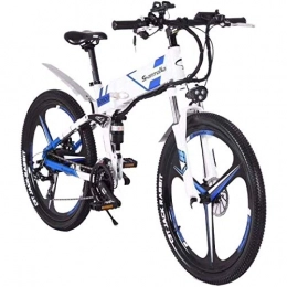 XXCY Mountain bike elettrica pieghevoles XXCY 500w / 350w Mountain Bike Elettrica 12.8ah Ebike Pieghevole Bicicletta MTB Shimano 21 velocità Due Batterie (orange01)