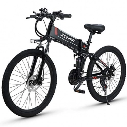 XXCY Bici XXCY R3 Bicicletta Elettrica Pieghevole 500w 48v 10.4ah 26"Display LCD per e-Bike con velocità Passo 5 Livelli (Nero)