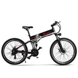 Yd&h Mountain bike elettrica pieghevoles Yd&h 26" Electric Mountain Bike, Adulti Pieghevole Bicicletta Elettrica con Rimovibile agli Ioni di Litio (48V 350W), 21 velocità Gear E modalità di Lavoro Tre, A, 48V 70Km