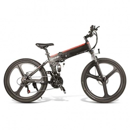 Ydshyth Bici Ydshyth Mountain Bike Elettrica, con 3 modalità di Guida Bicicletta Elettrica da 350 W in Alluminio da 26" con Batteria agli Ioni di Litio Rimovibile da 48 V 10 Ah 21 velocità, Nero