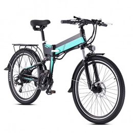 Ylight Bici Ylight Mountain Bike Elettrica con 500W Motore Senza Spazzole, 48V12.8AH Batteria al Litio E 26Inch Fat Tire, Blu