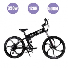 YXYBABA Bicicletta elettrica pieghevole, 350 W, mountain bike, E-Bike 26 pollici, 48 V, 12 Ah, batteria al litio, sospensione completa, telaio doppio del freno a disco