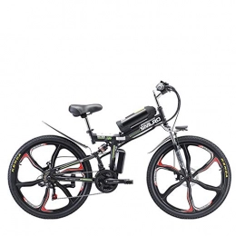 ZDJ Mountain bike elettrica pieghevoles ZDJ Pieghevole Biciclette, 350W Motore Elettrico Estraibile Display LCD Batteria di Guida Sostenibile 35 KM per Adulti White Collar Città Commute (48 V)