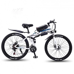 ZTYD Bici ZTYD Bici elettrica, 26" Mountain Bike per Adulti, all Terrain Biciclette 21-velocità, 36V 30KM Pure Chilometraggio Batteria Rimovibile agli ioni di Litio, White Blue a1, 8AH / 40km