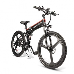 ZZQ Bici ZZQ Mountain Bike elettrica, Bici elettrica Pieghevole da 21 Pollici, Batteria agli ioni di Litio e Caricabatterie 38V 350W di Grande capacit, Sospensione Completa Premium