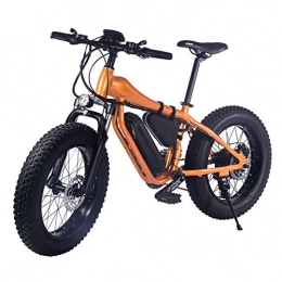 SHOE Mountain bike elettriches 20 '' Electric Mountain Bike Rimovibile di Alta capacità agli Ioni di Litio (48V 500W), Bici Elettrica 21 Speed ​​Gear Tre modalità Operative, Giallo