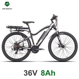 MSEBIKE Bici 21 velocit, 27, 5 pollici Bicicletta elettrica, 36V Invisibility Battery, Suspension Fork, Both Disc Brake, E bike Mountain Bike (Standard)