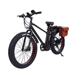 Lamtwheel Bici 26" Bici Elettrica da Citt / àTrekking, Mountain Bike Elettrica Con Supporto per Cellulare, 30-45KM / H, Professionale a 5 velocità, Modalità crociera (Con Borsa da Sella)