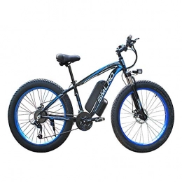 FZYE Bici 26 Bicicletta elettrica, 4.0 Pneumatico Grasso Mountain Bike 48V 1000W Bici Freno Disco Sport Tempo Libero Adulto, Blu