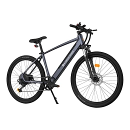ADO Mountain bike elettriches ADO D30 Bicicletta Elettrica per Adulto, 30'' Bici Elettrica con Pedalata Assistita, Shimano 11, LCD Display e Luci ​LED, Batteria da 10.4Ah, 25 km / h, 250W, Ebike è per Neve, Montagna, Sabbia, Nero