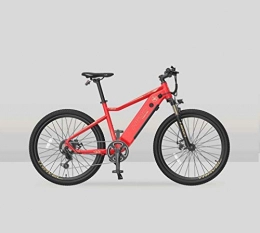 AISHFP Bici Adulti elettrica Mountain Bike, 7 velocità Biciclette 250W Neve, con Display LCD HD Impermeabile Meter / 48V 10AH Batteria al Litio Bicicletta elettrica, 26 Pollici Ruote, Rosso