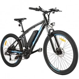 Ancheer Mountain bike elettriches ANCHEER Bici Elettriche per Adulti, Mountain Bike Elettrica 27, 5 '' con 36 V 10 Ah Li-Ion e cambio a 7 / 21 velocità, Ebike E-MTB per Uomini Adulti — AE7 (AE7-blu)