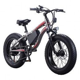 AYHa Mountain bike elettriches AYHa Adulti Beach bici elettrica, 250W impermeabile Motore 20 pollici 4, 0 a disco 7 biciclette Velocità Shifter doppio Fat Tire elettrico Freni motoslitta batterie di ricambio