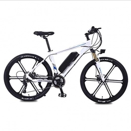 AYHa Bici AYHa Elettrico per mountain bike, 350W 26" Adulti Urbano E-Bike rimovibile batteria al litio 27 Freni a disco doppio di velocità Telaio lega di alluminio Unisex, bianca, 13Ah