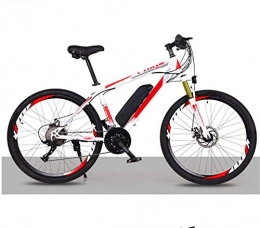 RDJM Mountain bike elettriches Bciclette Elettriche, 26 in Bici elettriche, Double Disc 36V Batteria al Litio Salva for Bicicletta Freno Ammortizzatore for Adulti Outdoor Ciclismo Viaggi (Color : Red)