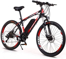 RDJM Bici Bciclette Elettriche, Elettrico for mountain bike, 26-Inch Hybrid biciclette / (36V8Ah) 27 Velocità 5 freni a disco meccanici di velocità di alimentazione del sistema di blocco Forcella anteriore di a