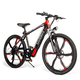 DDFGG Mountain bike elettriches Bici da Montagna Elettrica, 26 Pollici Mountain Bike per Adulti 350 W 48 V 8ah, Biciclette Elettriche Uomini Donne I Shimano 7 Speed ​​Shift(Color:Black 1)