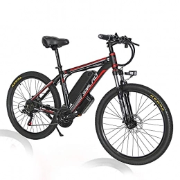 YANGAC Mountain bike elettriches Bici Elettrica 1000W, 26" Mountain Bike Elettrica con Batteria Rimovibile 48V / 13AH, Fat Bike Elettrica Cambio Shimano 21 velocità, Fino a 35km / h(EU Warehouse), red