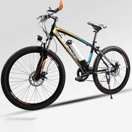 LLLQQQ Mountain bike elettriches Bici elettrica, 26" Mountain Bike per Adulti, all Terrain Biciclette, 30 km / H Safe Speed ?100 km Endurance Rimovibile agli ioni di Litio, Smart-Bici, Orange a1