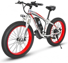 WJSWD Bici Bici elettrica, Elettrico Mountain bike, 350W 26 '' del pneumatico grasso E-Bike con rimovibile 48V 13Ah agli ioni di litio for gli adulti, 21 Velocità Shifter Batteria al litio Beach Cruiser per adul