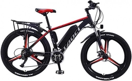 LRXG Bici Bici elettriche Biciclette Elettriche da 26"per Adulti, Mountain Bike per Uomo 36V 350W in Lega di Magnesio E Biciclette, Batteria Rimovibile agli Ioni di Litio con Support(Color:Rosso, Size:13Ah80Km)