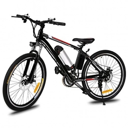 Hiriyt Mountain bike elettriches Bicicletta a velocit Variabile da 26 Pollici per Mountain Bike Elettrica per Adulti con Batteria al Litio da 36V 8AH e Motore Potente da 250W (Nero)