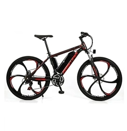 MAYIMY Bici Bicicletta elettrica a batteria al litio mountain bike 26 '' adulto velocità variabile 21 velocità bicicletta assistita 36V350W batteria staccabile ruota integrata (Color:red1, Size:10AH)