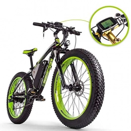 xianhongdaye Mountain bike elettriches Bicicletta elettrica da 27, 5 pollici di larghezza per mountain bike elettrico Batteria al litio nascosta Bicicletta per adulti Corsa a 5 velocit Bicicletta elettrica a velocit variabile 400w-verde