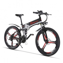 Shengmilo Mountain bike elettriches Bicicletta elettrica - EBike Portatile Pieghevole per pendolarismo e Tempo Libero Sospensione Posteriore Anteriore, Pedal Assist Unisex Bicycle, 350W / 500w (Nero (350W))