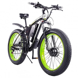 Cleanora Bici Bicicletta Elettrica GOGOBEST GF700, Fat Bike Elettrica, Mountain Bike, E-Bike da 26''*4.0'', city bike, batteria da 48V 17, 5Ah, Pendenza superabile pendenza 45° (Verde)