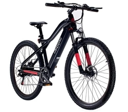 Kappa Mountain bike elettriches Bicicletta Elettrica Pedalata Assistita, Nera e rossa, 250 W, Batteria 360 Wh, Unisex Adulto, KAPPA URBAN MOBILITY