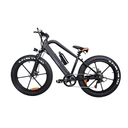 FstNiceTed Mountain bike elettriches Bicicletta elettrica per pneumatici grassi 48V 10A da 26" 4" mountain bike elettrica per adulti con batteria al litio a 6 velocità, colore nero