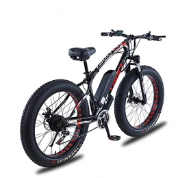 Fangke Bici Biciclette assistite, biciclette elettriche, mountain bike pieghevoli, con doppia funzione di assorbimento degli urti, adatto per adulti (nero, 48V / 13AH / 350W)