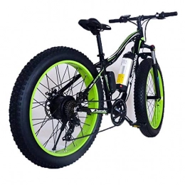KUSAZ Mountain bike elettriches Biciclette elettriche per adulti, bici elettriche in lega di alluminio aeronautiche Biciclette fuoristrada, 26 "36 V 250 W 10, 4 Ah batteria agli ioni di litio rimovibile Mountain Ebike-Verde nero