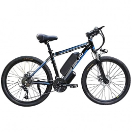 DDFGG Bici Biciclette Elettriche Per Adulti, Ip54 Impermeabile 350w Lega Di Alluminio In Lega Di Alluminio Ebike Bicycle Rimovibile 48 V / 13ah Batteria Agli Ioni Di Litio Mountain Bike Mountain (Color:Nero Blu)