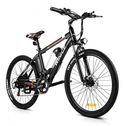 Caroma Bici Caroma Bicicletta elettrica elettrica per adulti, 26" ad alta velocità, bicicletta elettrica anteriore Shock con batteria da 8 AH rimovibile (nero)