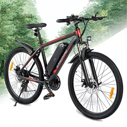 CHEIRS Mountain bike elettriches CHEIRS E-Bike per Adulti Motore 26" 350W, Batteria agli ioni di Litio 36V 10Ah con strumentazione LCD, e-Bike 21 velocità, velocità Massima 35km / h, Black