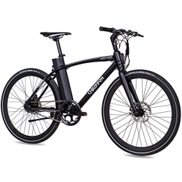 CHRISSON Mountain bike elettriches CHRISSON EOCTANT - Bicicletta elettrica da 28 pollici, con display manubrio, colore: nero, con motore Aikema posteriore da 250 W, 36 V, 40 Nm, per uomo e donna