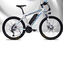 CXY-JOEL Mountain bike elettriches CXY-JOEL Batteria Al Litio Mountain Bicicletta Elettrica Bicicletta 26 Pollici 48V 15Ah 350W 27 Velocit Ebike Potencia, Bianco Blu