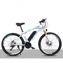 CXY-JOEL Bici CXY-JOEL Bici Elettrica per Adulti 26 '250 W Bicicletta Elettrica per Uomo Donna ad Alta Velocità Brushless Gear Motor 21 Velocità Velocità E-Bike, Blu, Bianca