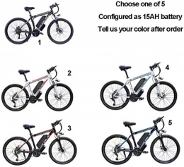 CXY-JOEL Mountain bike elettriches CXY-JOEL Biciclette Elettriche per Adulti, Bici Ebike in Lega Di Alluminio 360W Rimovibile 48V / 10Ah, Batteria Agli Ioni Di Litio Mountain Bike / Pendolare Ebike, Nero Blu, 15Ah