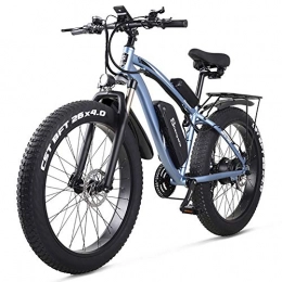 DULPLAY Mountain bike elettriches DULPLAY Elettrico Bici, 48v 1000w Elettrico Mountain Bike, 4.0 Pneumatico Grasso Bicicletta, Lusso Spiaggia E-Bici Elettrica per Unisex Blu