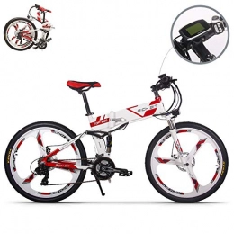 eBike_RICHBIT RLH-860 bici elettrica pieghevole mountain bike MTB e bici 36V * 250W 12.8Ah al litio - ferro batteria 26 pollici magnesio integrato (rosso)