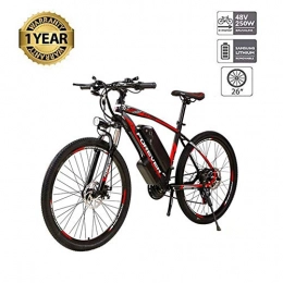 WHYTT Bici Elettrica Sport Pieghevole Mountain Bike Adulti 250W, batteria al litio ad alta efficienza 48V / 8AH di chilometraggio Bicicletta elettrica a 26 pollici in acciaio al carbonio ad alta efficienza