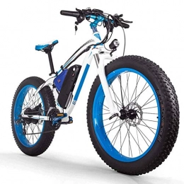 CHXIAN Mountain bike elettriches Fat Bike Elettrica, Mountain Bike Elettrica Bici Elettrica da 26" con Batteria al Litio 36V 8Ah / 350W Shimano a 21 velocità Freno a Disco Bicicletta Elettrica (Color : Blue)