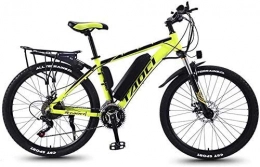 FGART Mountain Bike Elettrico per Lega di Alluminio per Adulti Biciclette all Terrain 26" 36V 350W 13Ah Rimovibile agli Ioni di Litio Intelligente Ebike Mens, Giallo 1,13AH 80 Km