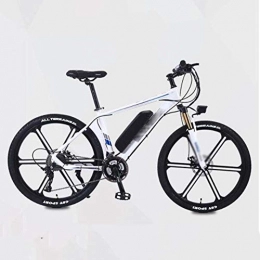 FZYE Bici FZYE 26 Pollici Bicicletta elettrica, Boost Mountain Bike Telaio Lega Alluminio Adulto Bici Sport Tempo Libero, Bianca