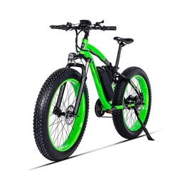 GUNAI Bici Grassa Elettrica Bici Elettrica 1000w 26 Pollice 48V 17AH Batteria 21 velocità Freno a Disco MTB Adulto(Verde)