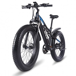 GUNAI Bici GUNAI Electric Bike 26 '' 4.0 Fat Tire Mountain E-Bike 1000W 48V con batteria agli ioni di litio rimovibile 17AH e doppio assorbimento degli urti