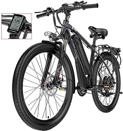 GYL Mountain bike elettriches GYL Bicicletta elettrica, scooter, mountain bike, pedale, viaggio, all'aperto, con sedile posteriore, 26 pollici, 21 velocità, impermeabile, 400 W, 48 V rimovibile, batteria agli ioni di litio 13 Ah,